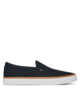 Tommy Hilfiger Tommy Hilfiger Tenisky Th Hi Vulc Core Low Ii Slipon FM0FM05514 Tmavomodrá