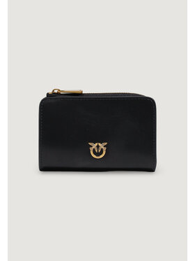 PINKO PINKO Portfel MINI WALLET VITELLO SETA Czarny