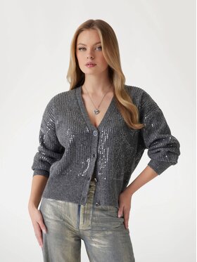 Guess Guess Kardigan 169855 Szary Classic Fit