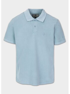 PITBULL PITBULL Polo Pique SMALL LOGO Niebieski jasny Regular Fit