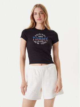 Tommy Jeans Tommy Jeans Marškinėliai DW0DW21421 Juoda Slim Fit