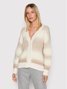 Peserico Peserico Kardigán S99777F03 Bézs Relaxed Fit