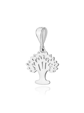 Fugart Fugart Naszyjnik Zawieszka z białego złota drzewko z brylantami 0.07 ct FZ038-B585-B0.07 Biały