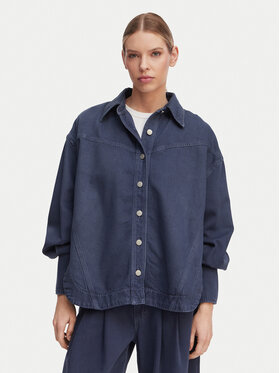 BOSS BOSS Jeanshemd 50552520 Dunkelblau Oversize