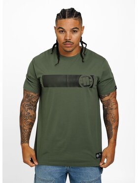 PITBULL PITBULL T-Shirt Koszulka Casino S Zielony Regular Fit