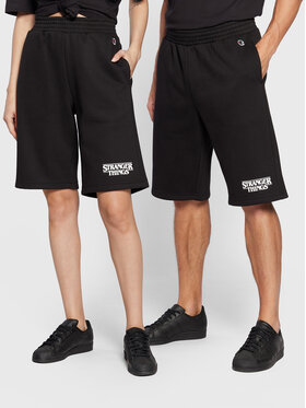 Champion Champion Športové kraťasy Unisex STRANGER THINGS 217782 Čierna Regular Fit