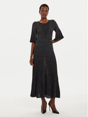 KARL LAGERFELD KARL LAGERFELD Rochie tricotată 246W1316 Negru Regular Fit