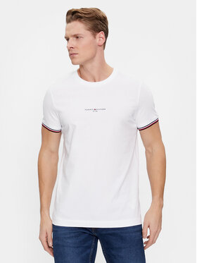 Tommy Hilfiger Tommy Hilfiger T-krekls Logo MW0MW32584 Balts Regular Fit