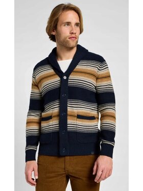 Lee Lee Maglione Frontier Cardigan Blu Regular Fit