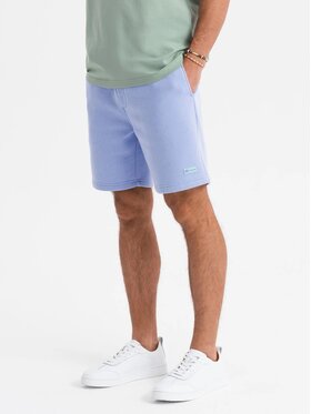 Ombre Ombre Šortky z materiálu OU-SRBC-0101 Modrá Loose Fit