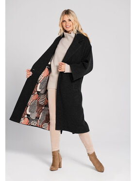 Look Made With Love Look Made With Love Płaszcz wełniany Chanel Look 904 Czarny Classic Fit