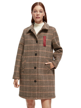 Scotch & Soda Scotch & Soda Gyapjú kabát 168760 Barna Tailored Fit