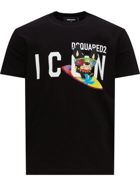 Dsquared2 Dsquared2 T-Shirt 79GC0064 S23009 900 Czarny Regular Fit