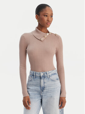Guess Guess Pulover W6RR07 Z2YK2 Bej Regular Fit