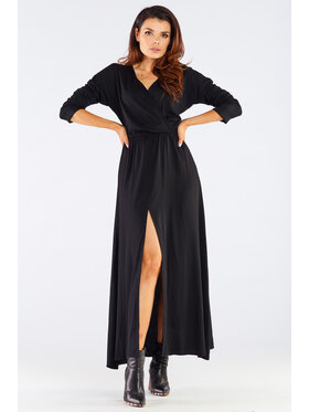Awama Awama Vestito estivo A454 Nero Basic Fit