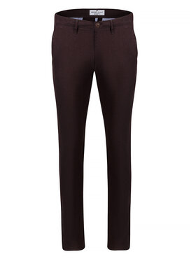 Cross Jeans Cross Jeans Chinosy E 120-165 Bordowy Tapered Leg