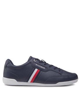 Tommy Hilfiger Tommy Hilfiger Sneakersy Classic Lo Cupsole Leather FM0FM04277 Granatowy