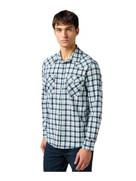 Wrangler Wrangler Koszula 112362384 Niebieski Regular Fit