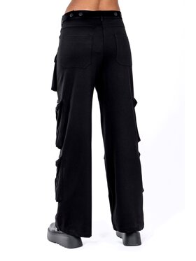 Love Saints Love Saints Spodnie materiałowe L26WF-WX-K02 Czarny Oversize