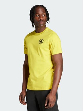 adidas adidas Koszulka techniczna 151763 Żółty Regular Fit