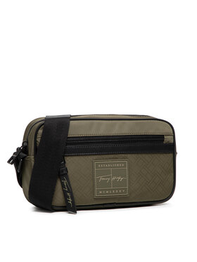 Tommy Hilfiger Tommy Hilfiger Geantă crossover Th Signature Ew Reporter AM0AM08451 Verde