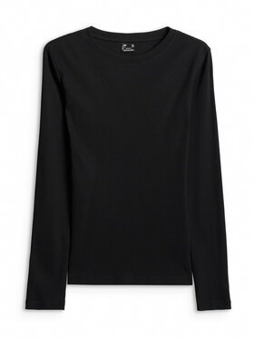 4F 4F Bluzka BASIC+ Czarny Slim Fit