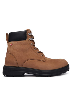 Tommy Hilfiger Tommy Hilfiger Зимни обувки Th Flag Resistant Lace-Up Boot FW0FW09576 Бежов