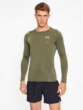 Under Armour Under Armour Тениска от техническо трико Ua Hg Armour Comp Ls 1361524 Каки Compression Fit
