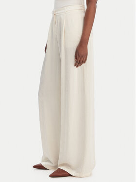 Marella Marella Spodnie palazzo Formato 2613131035 Écru Wide Leg
