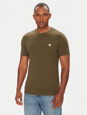 Guess Guess Tričko M2YI36 I3Z14 Zelená Slim Fit