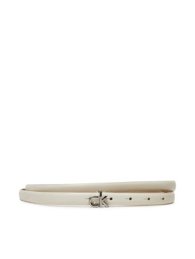 Calvin Klein Calvin Klein Pasek Damski Ck Buckle Skinny Belt 1.5 K60K612932 Biały