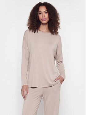 BASICLO BASICLO Longsleeve W-2309-689 Beżowy Slim Fit