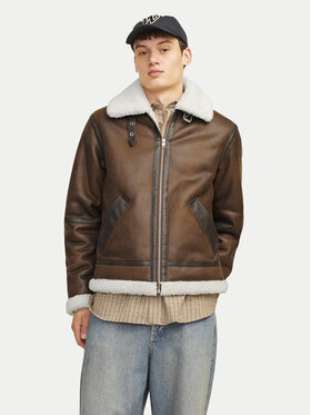 Jack&Jones Jack&Jones Jakna od imitacije kože Cole Aviator 12261819 Smeđa Regular Fit
