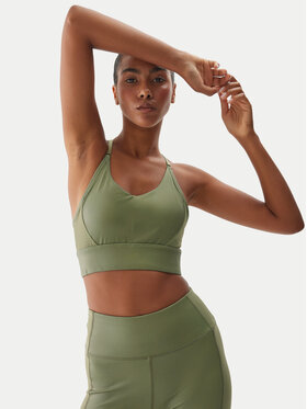 4F 4F Biustonosz sportowy 4FWAW24USBAF138 Khaki