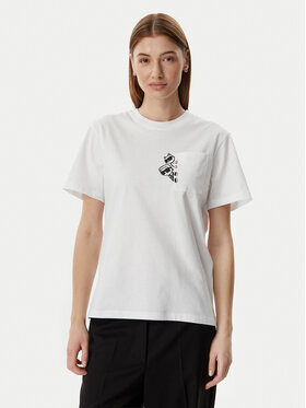 KARL LAGERFELD KARL LAGERFELD T-Shirt B2W17081 Bílá Regular Fit