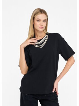 Liu Jo Liu Jo T-Shirt CF5063J008822222 Czarny Regular Fit