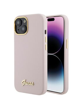 Guess Guess Etui na telefon iPhone 15 Różowy