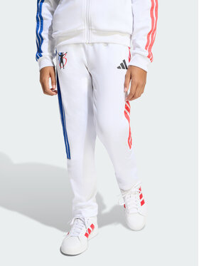 adidas adidas Spodnie materiałowe 162239 Biały Regular Fit