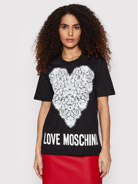 LOVE MOSCHINO LOVE MOSCHINO T-Shirt W4H0619M 3876 Czarny Regular Fit