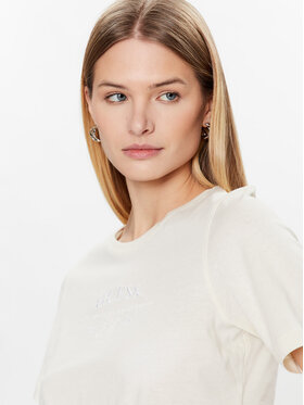 Guess T-shirt Piercing W3GI23 JA914 Écru Boxy Fit