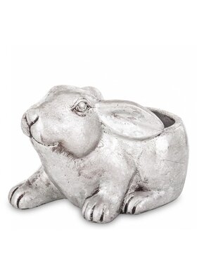 MIAhome MIAhome Osłonka cementowa 15x13x22 cm KRÓLIK Srebrny