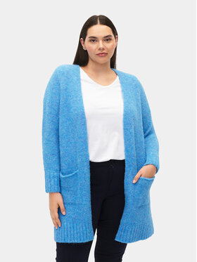 Zizzi Zizzi Kardigan M61203A Modrá Regular Fit