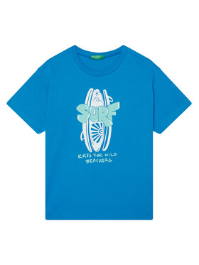 United Colors Of Benetton United Colors Of Benetton Футболка 3JERC10PE Голубий Regular Fit