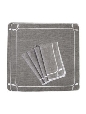 Roseberry Home Roseberry Home Serwetki haftowane Dragonfly Szary