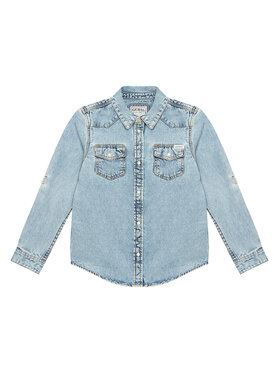 Guess Guess džínsová košeľa L6RH00 D4EU0 Modrá Regular Fit