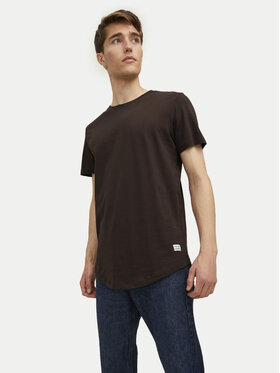 Jack&Jones Jack&Jones T-shirt Jjenoa 12113648 Smeđa Long Line Fit