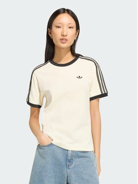 adidas adidas T-Shirt 168120 Kremowy Regular Fit
