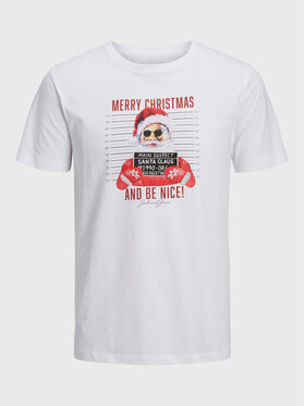 Jack&Jones Jack&Jones T-Shirt Christmas 12221440 Weiß Regular Fit