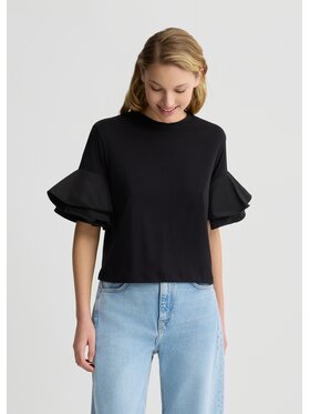 Liu Jo Liu Jo T-Shirt CA5006J630822222 Czarny Regular Fit