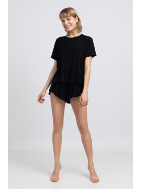LaLupa LaLupa Koszula nocna LA044 Czarny Comfortable Fit
